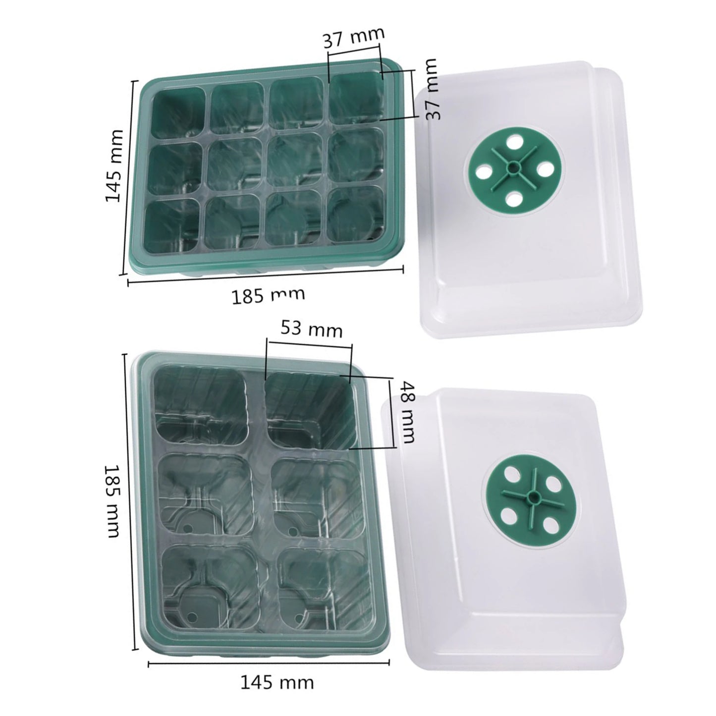 Greenhouse Germination LED Grow Light Seed Starter Tray