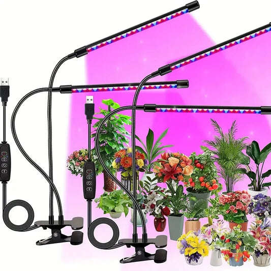 LED USB Grow Light Indoor Garden  3/9/12H Timer Dimmable