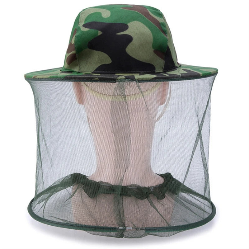 Camouflage Fishing/Gardening Hat Anti-mosquito Net