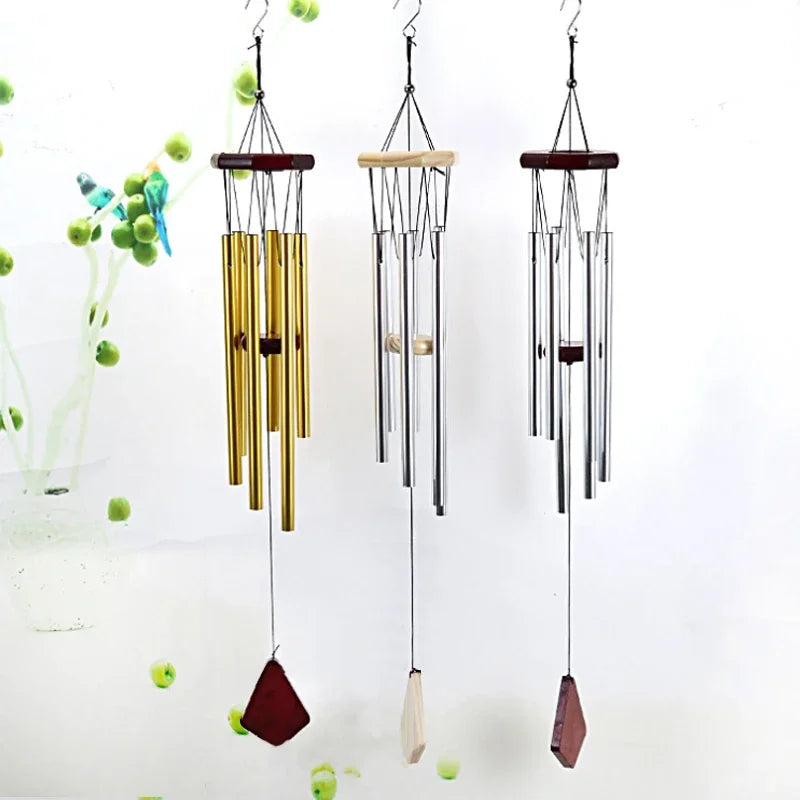 Wooden Retro Wind Chimes Metal Ornaments