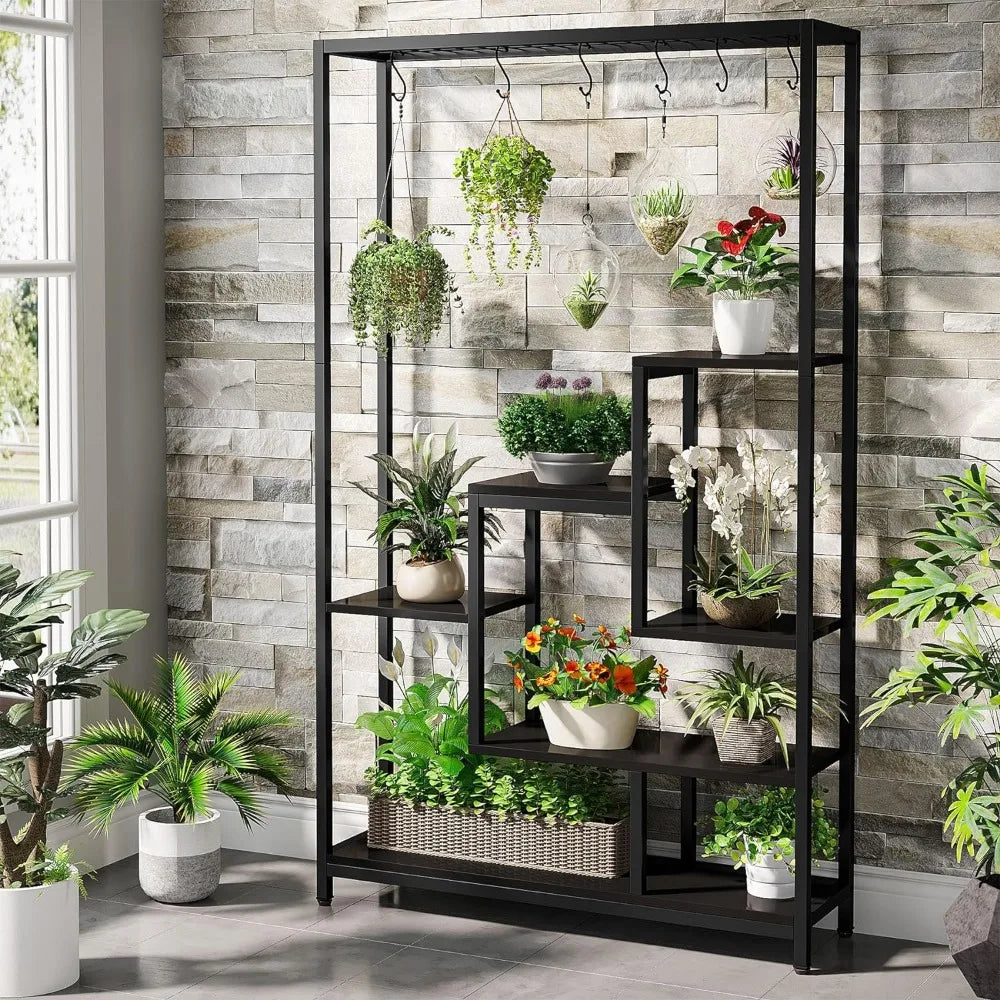 5-Tier Tall Indoor Plant Stand, 70.9” Large Metal Plant Shelf