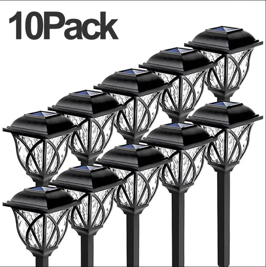 10 Pack Solar Yard Lights Pathway