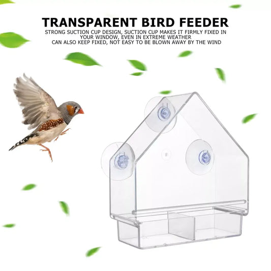 Bird Feeder House Shape Weather Proof Transparent