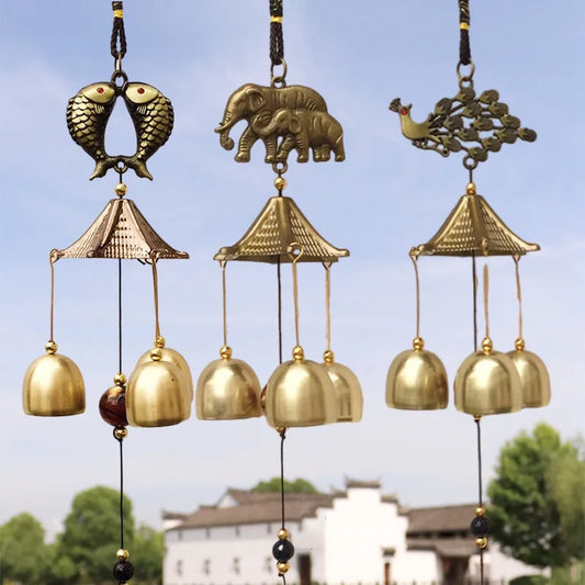 Vintage Alloy Wind Chime Hanging Decoration Metal Bell Pendant