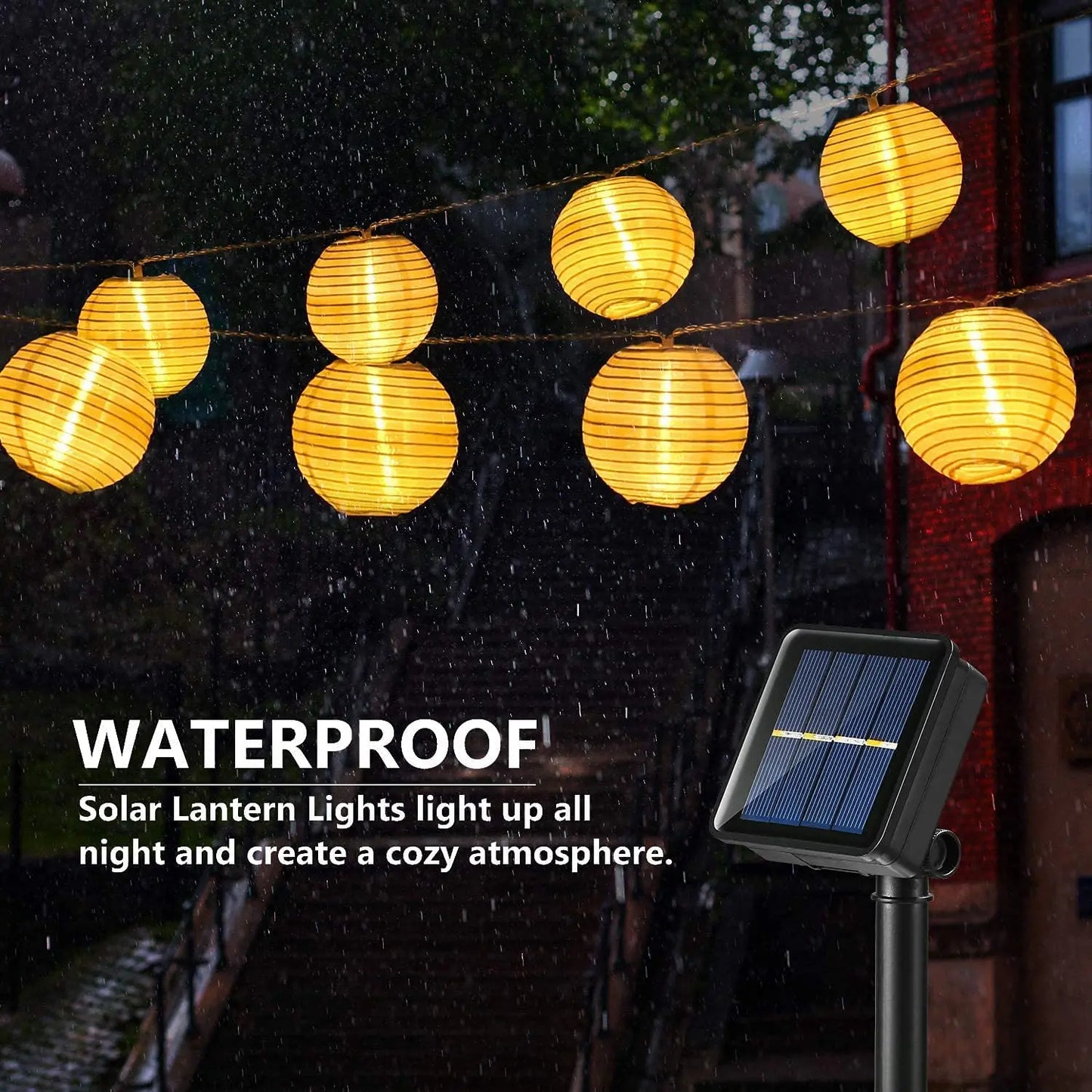 Waterproof Lantern Solar String Lights 6.5M 30 LED