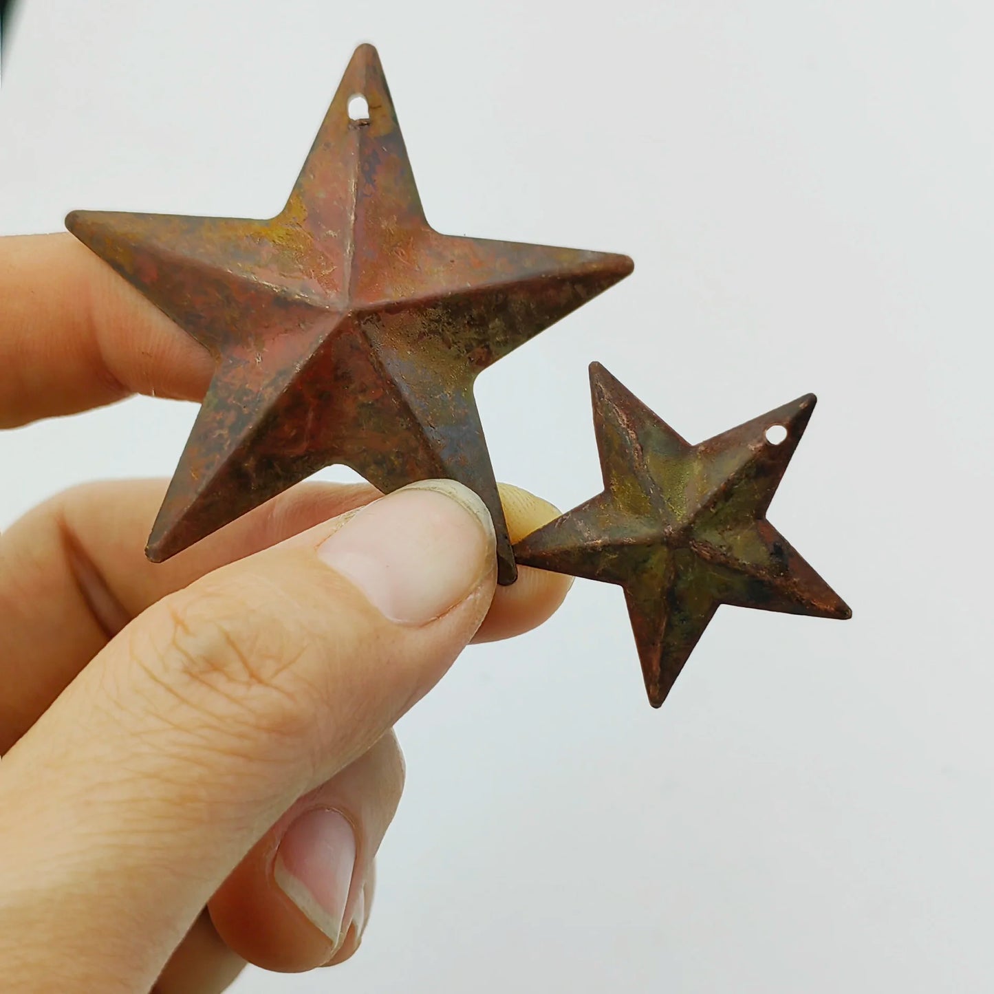 60PCS 3/5cm Rusty Stars